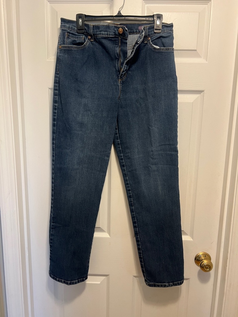 Gloria Vanderbilt Straight Leg Jeans - Dark Blue Denim